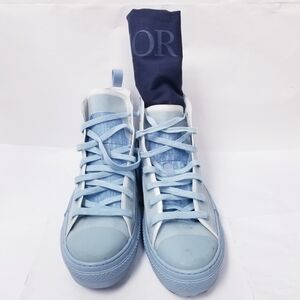 Dior Light Blue High-Top Sneakers